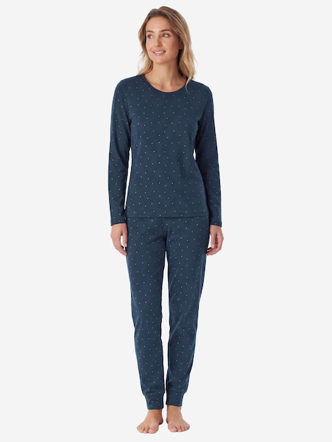 Schiesser Damen Schlafanzug Casual Essentials ultraviolett
