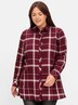 Hemdbluse Langarm Karo Hemdkragen