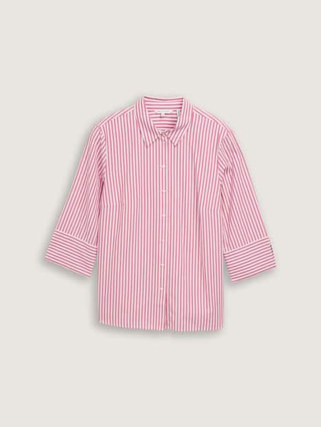 Loose Fit Bluse mit Streifenmuster