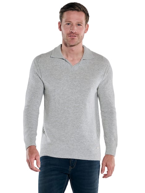 engbers Herren Pullover aus italienischem Garn , Silbergrau