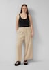 Leinenmix Hose mit weitem Bein