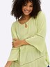 3/4-Arm-Bluse 3/4-Arm Ohne Kragen