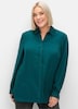Hemdbluse Klassische Bluse aus Twillqualität Langarm Uni Hemdkragen
