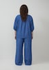 Relaxed-Fit-Bluse aus Leinenmix mit Raff-Details