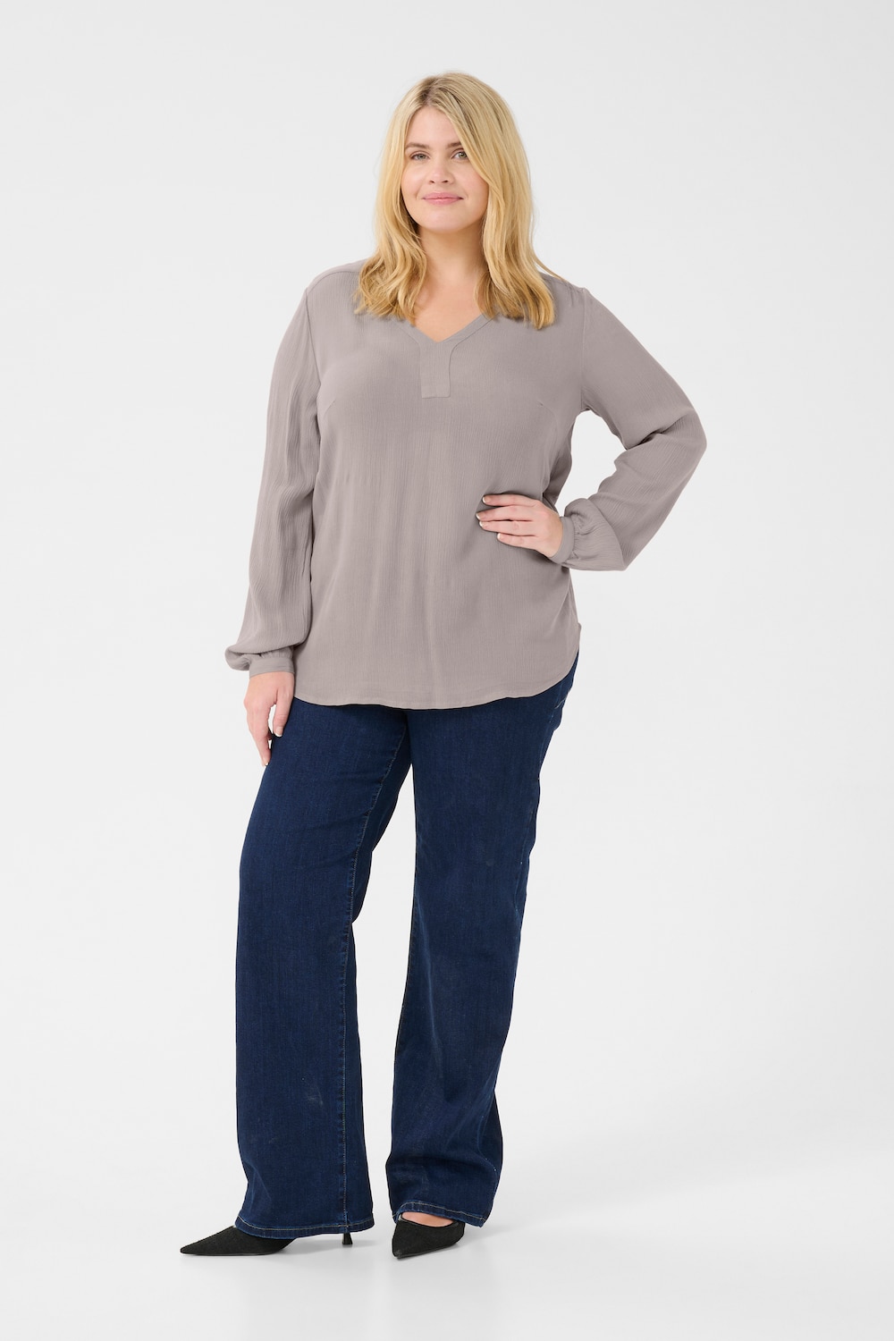 Langarm-Bluse Regular fit