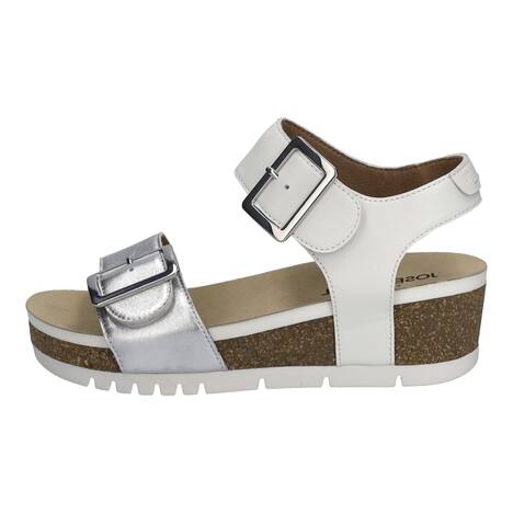 Damen Sandale Quinn 02, silber-kombi