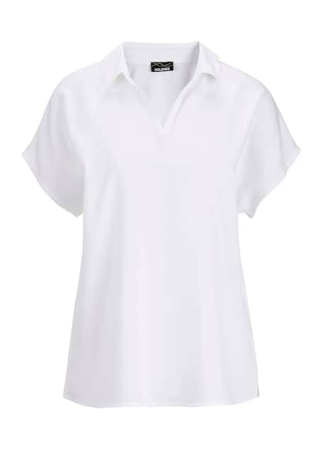 Uni Bluse mit Hemdkragen