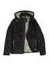 Herren Cord-Jacke mit abnehmbarer Kapuze , Schwarz