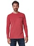 engbers Herren Langarmshirt strukturiert , Tomatenrot