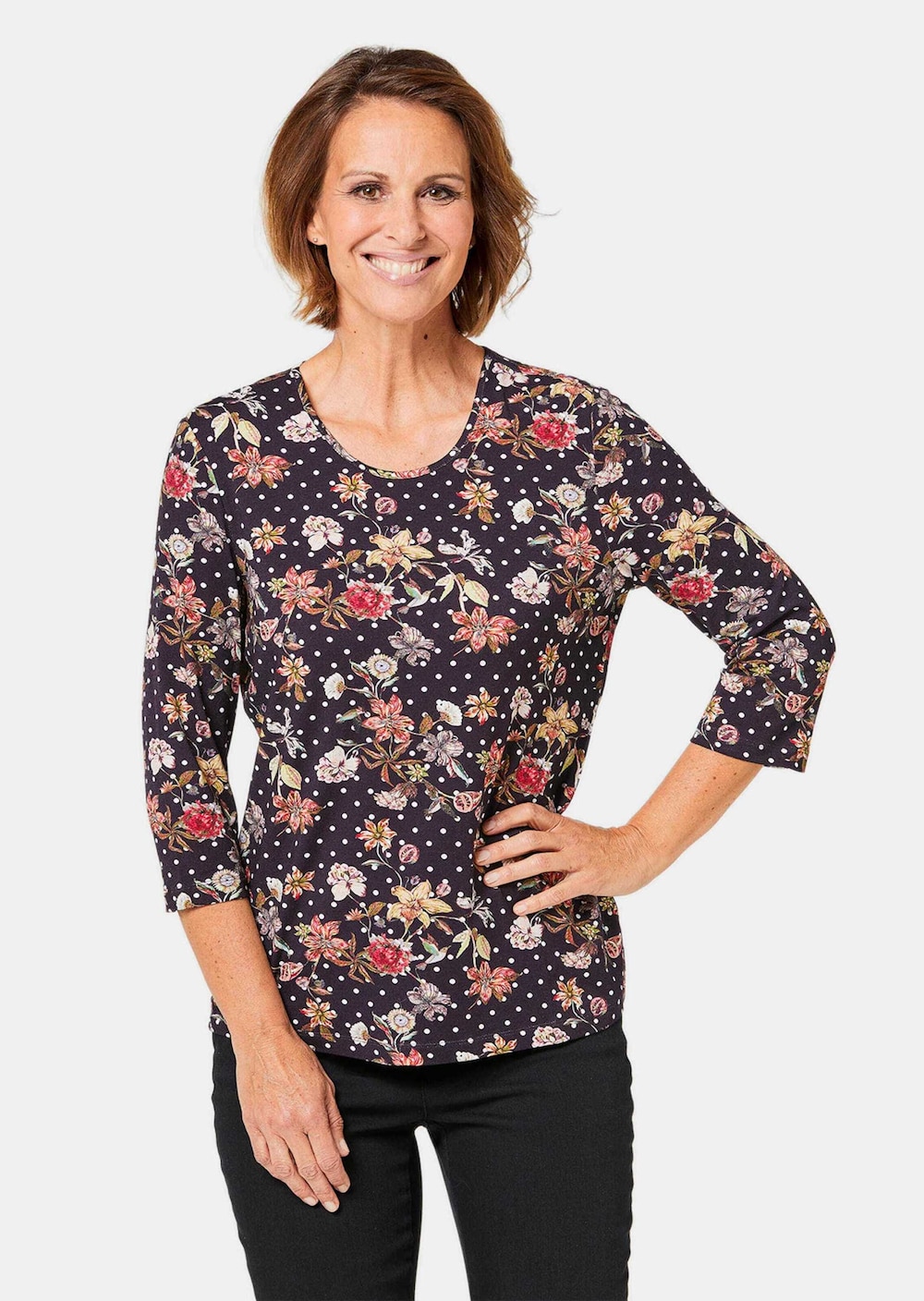 Comfortabel, gedessineerd shirt in een mix van patronen