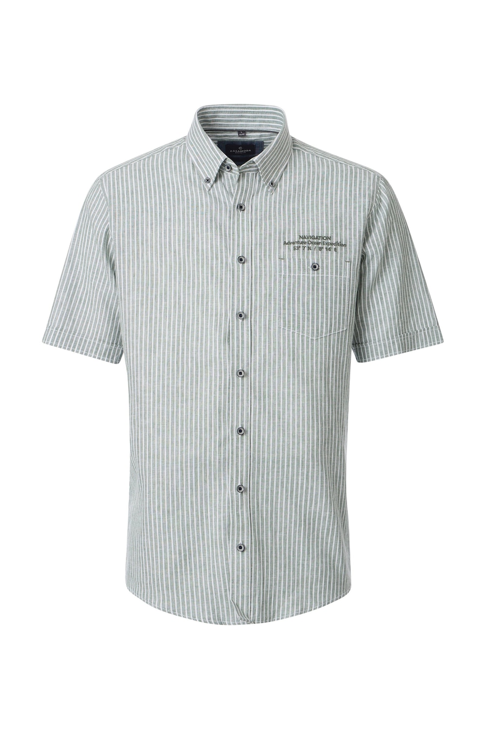 Leinenhemd kurzarm gestreift Casual Fit