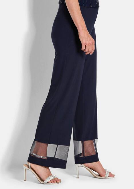 Weite Hose VERA mit Mesh-Details