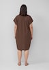 Midi-Kleid aus Leinenmix mit Eingrifftaschen