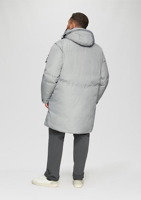 Wasserabweisender wattierter Parka mit Kontrast-Details