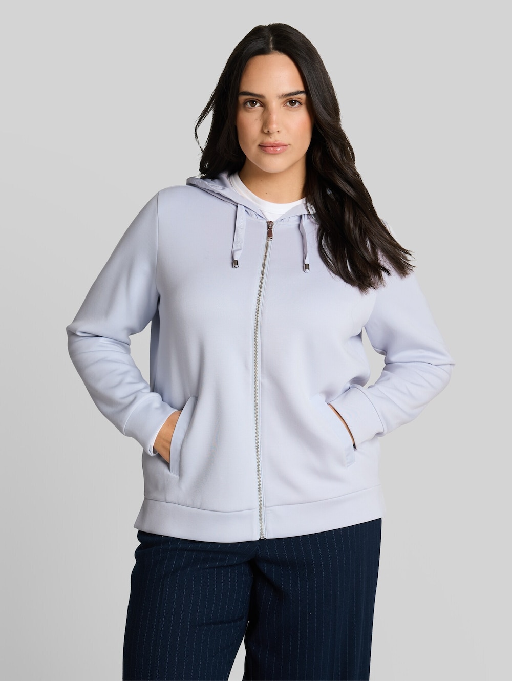 Hoodie Sweatjacke aus Scuba