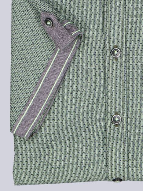 engbers Herren Kurzarm-Hemd gemustert , Hellgruen