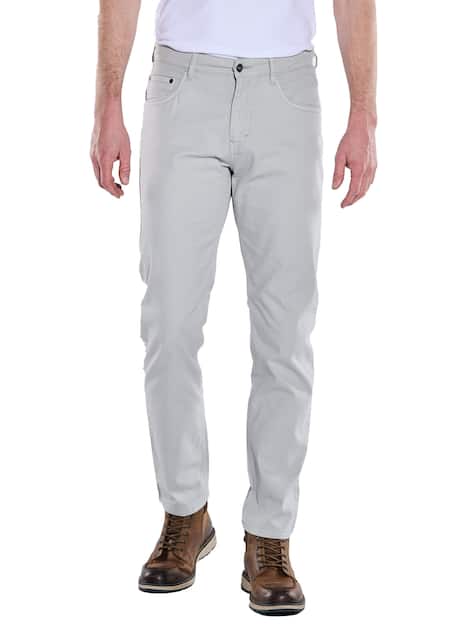engbers Herren 5-Pocket-Hose regular , Silbergrau