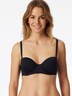 Schiesser Damen Bügel-BH 2-Pack Bandeau mit Schale - Unique Micro - schwarz