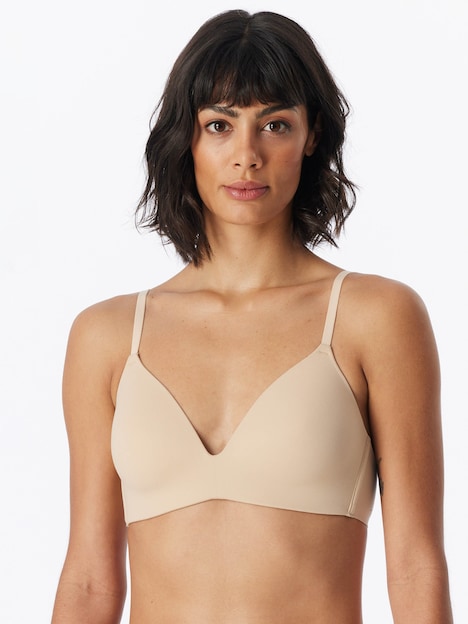 SCHIESSER Damen BH gepaddet, ohne Bügel - sand