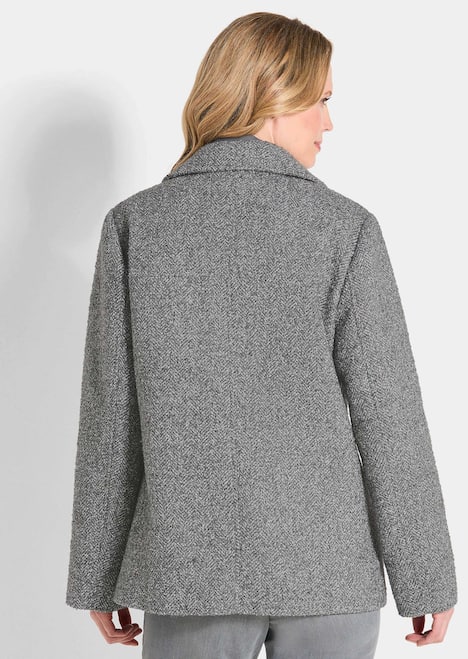 Moderne Wolljacke mit Steppeinsatz