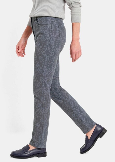 Slim Fit Jeans LOUISA mit Blumendruck
