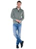 Herren Sweatshirt mit Stehkragen , Oliv