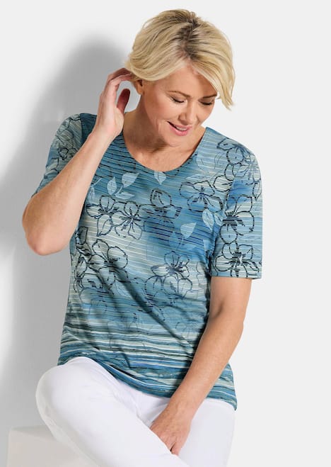 Druckshirt mit floralem Muster