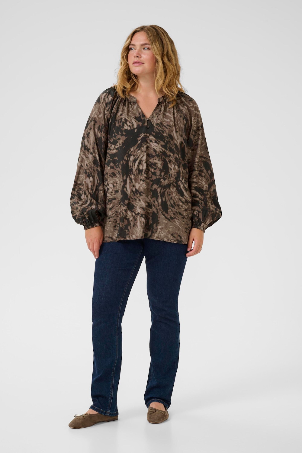 Kurzarm-Bluse Regular fit