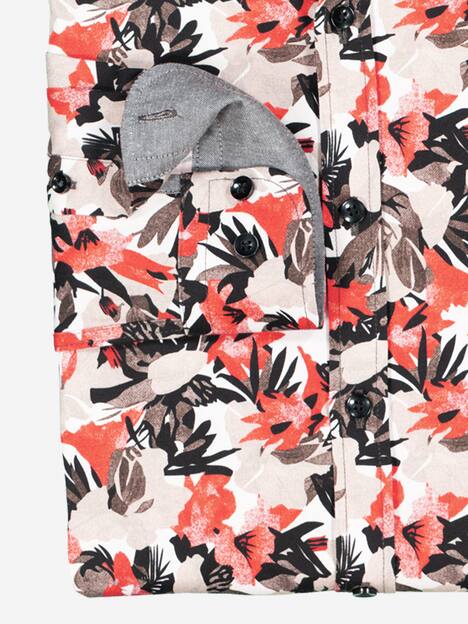 engbers Herren Langarm-Hemd gemustert , Orange