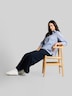 Loose Fit Bluse mit Stickerei