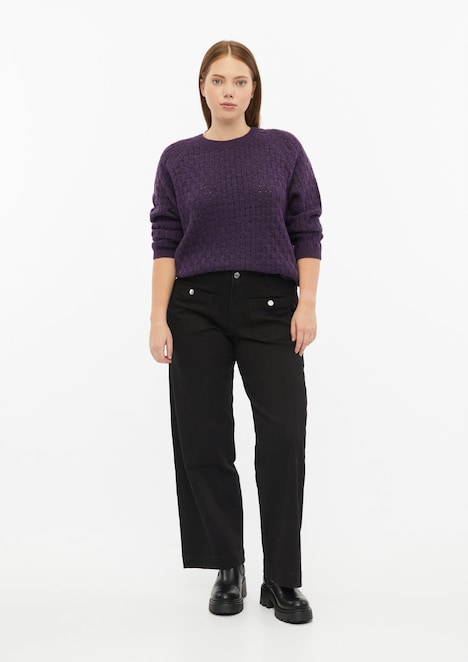 Weicher Pullover mit Strukturmuster