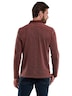 Herren Langarm-Shirt mit Polo-Kragen , Feuerrot