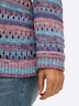 Langarm-Pullover Langarm Grobstrick, Häkeloptik Ohne Kragen