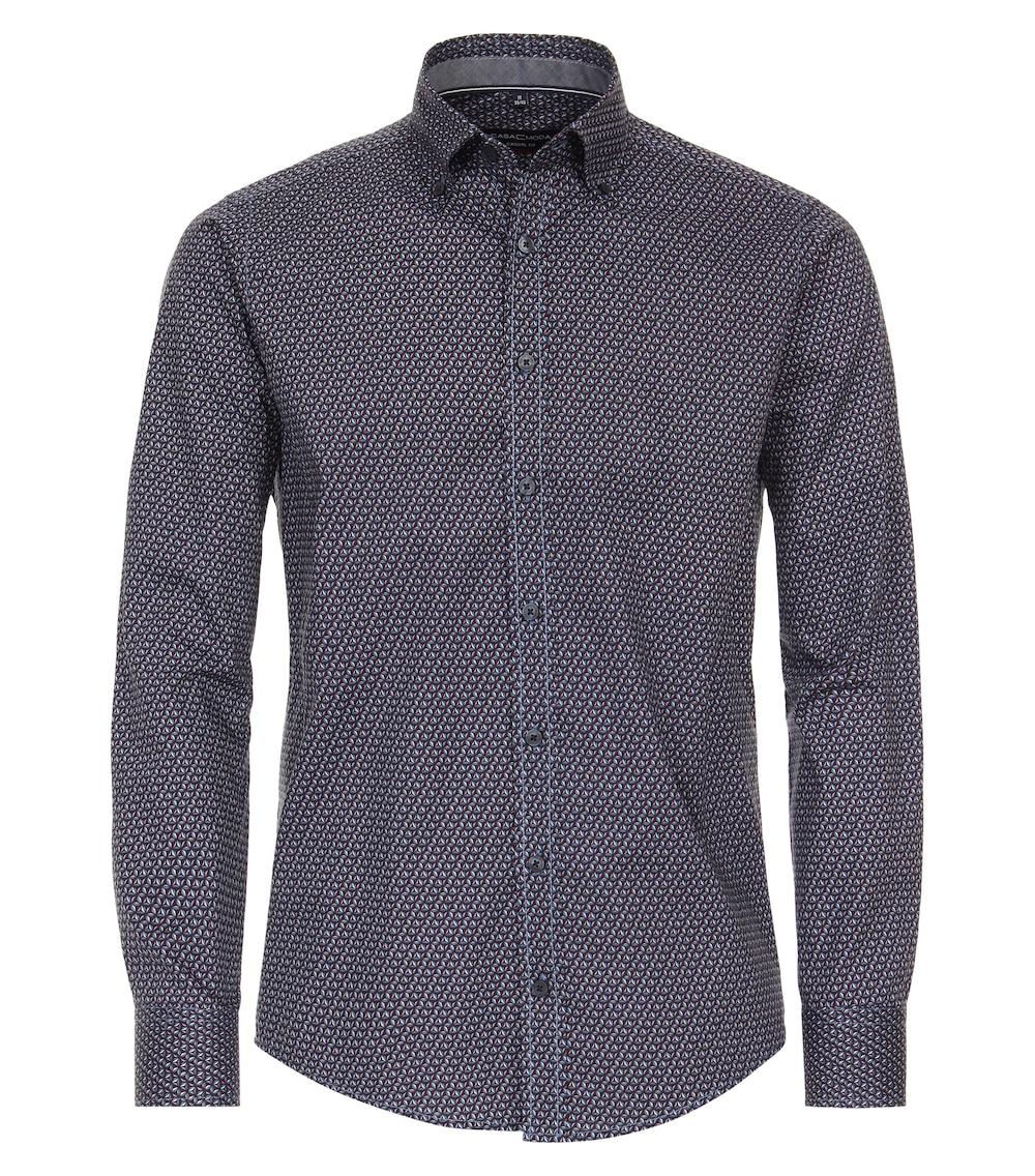 Freizeithemd extra langer Arm 72cm Print Casual Fit