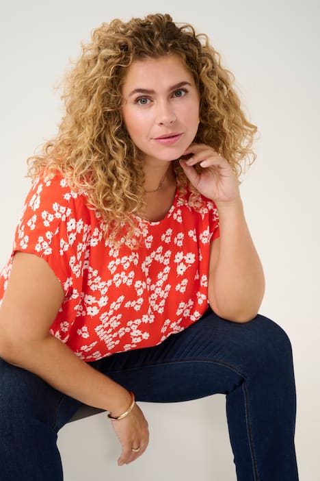 Kurzarm-Bluse Loose fit