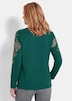Glitzershirt mit Paisley-Druck