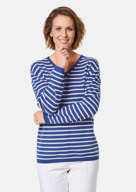 Kaschmirpullover mit V-Ausschnitt