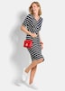 Viskosekleid im Streifen-Look