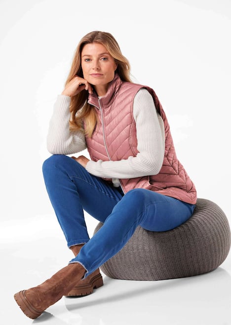 GOLDNER Gewatteerde bodywarmer Figuurvriendelijk vest met lichte wattering