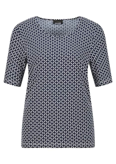 GOLDNER Shirt Jersy shirt met minimal print