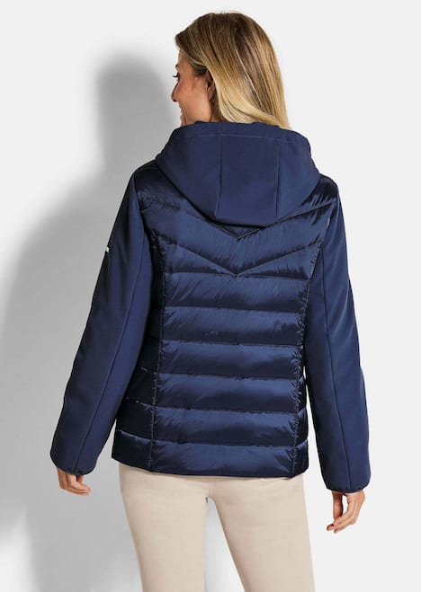 Stepp-Winterjacke mit Kapuze