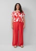 Wide-Leg-Hose aus Viskosemix mit Stoffgürtel