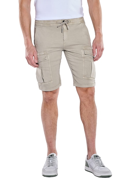 Herren Cargo-Bermuda mit Tunnelzug , Beige