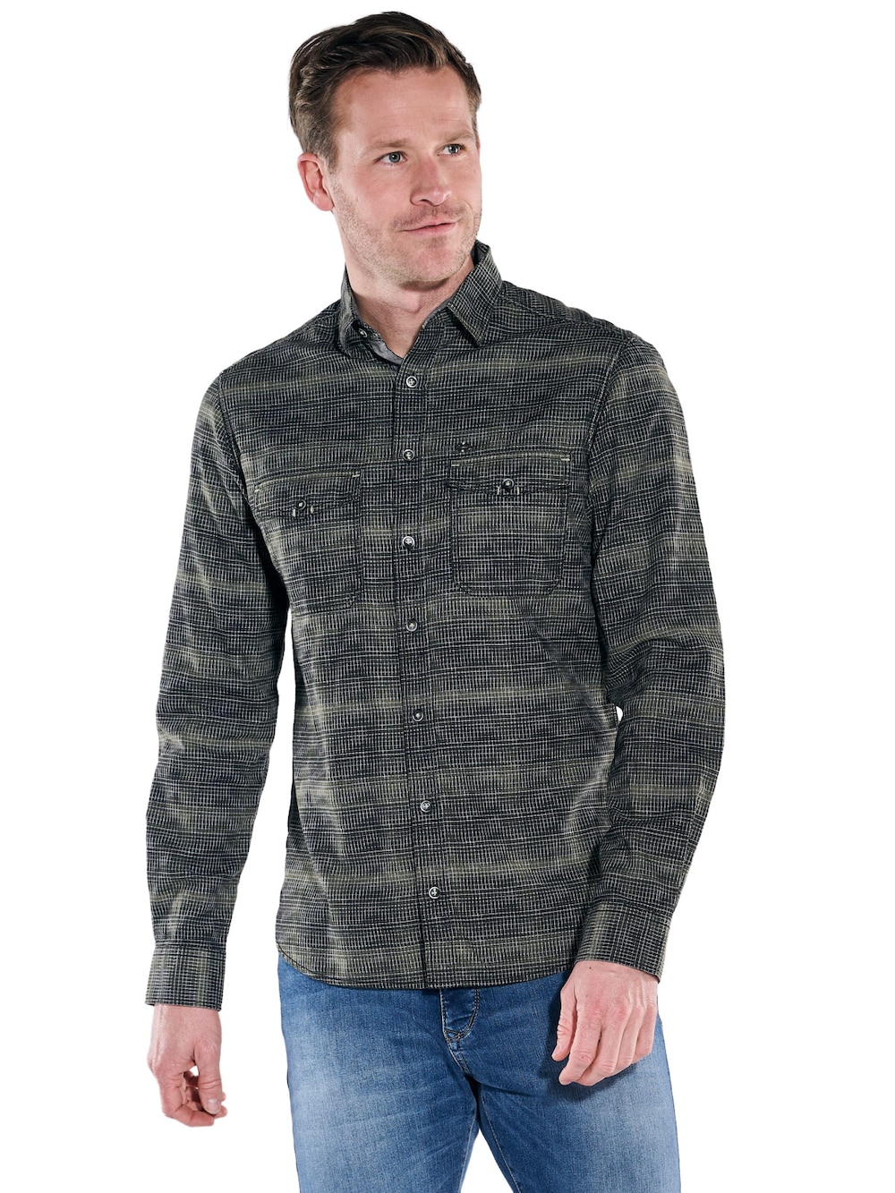 engbers Herren Karohemd , Khaki