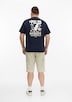 Baumwoll-T-Shirt mit Front- und Rückenprint