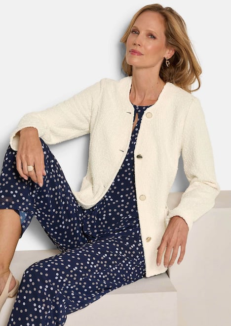 Baumwollblazer mit Glanzdetails