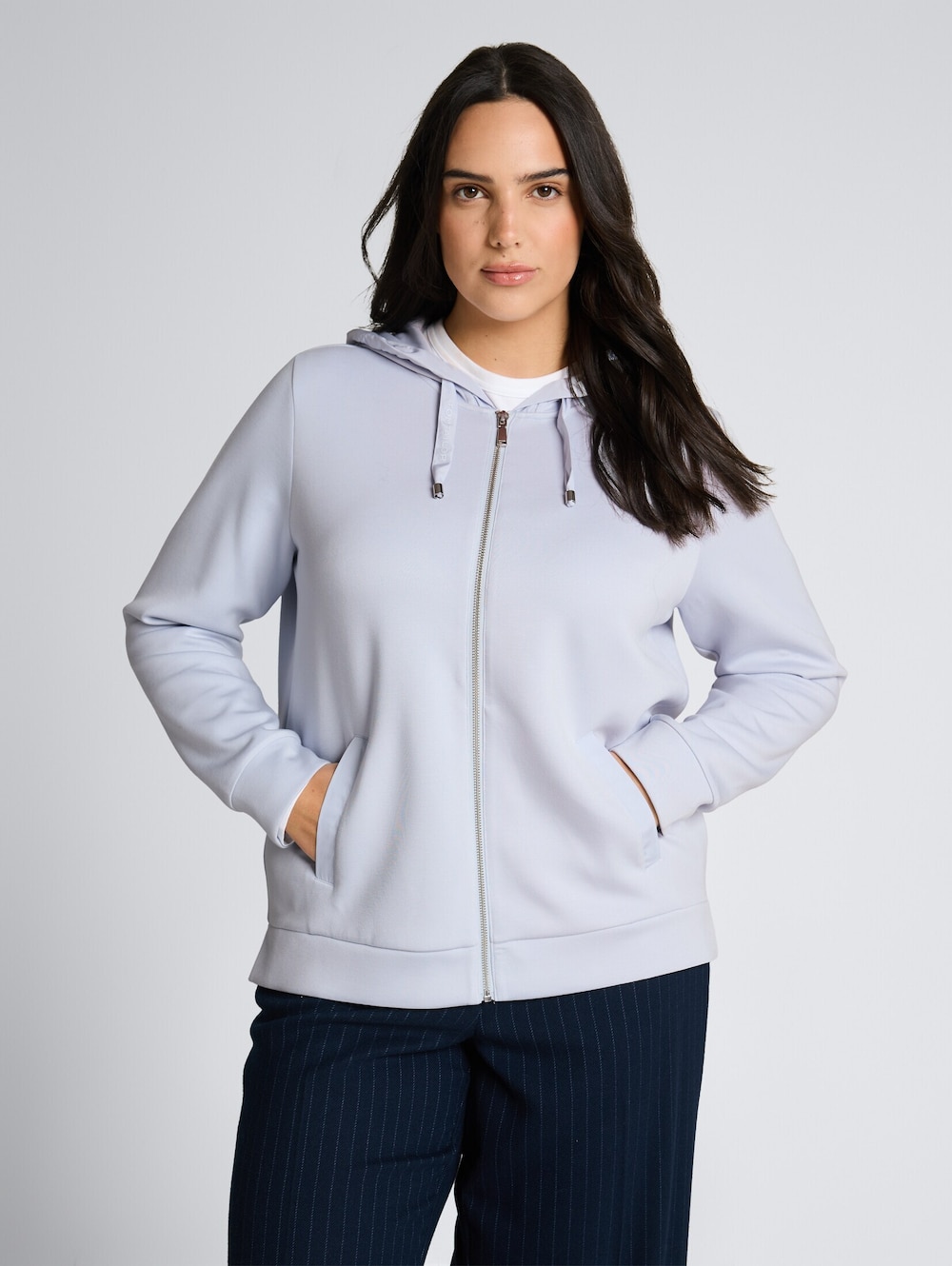 Hoodie Sweatjacke aus Scuba