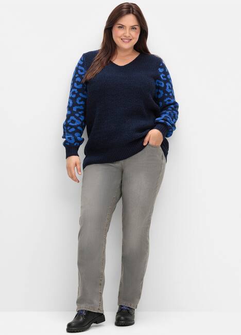 V-Ausschnitt-Pullover