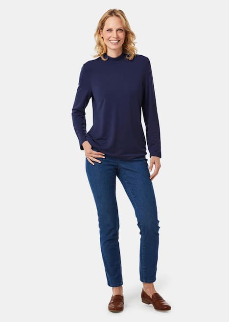 Stehkragenshirt mit Langarm