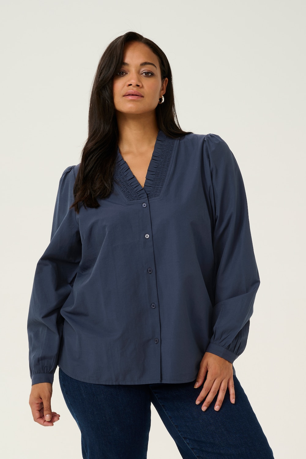 Langarm-Bluse Regular fit